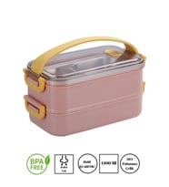 Enjoy Eating Lunch Box Iki Katlı Paslanmaz Çelik Kolay Kilitlenir Sefer Tas