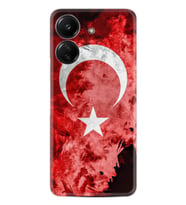 Xiaomi Redmi 13c Kılıf Desenli Silikon Şanlı Türk Bayrağı 1315