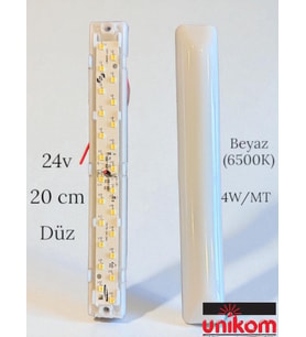 50'li Paket 24v Tente Led Aydınlatma Armatür 20cm-düz Taban -beyaz Işık(6500K)