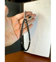 CAM TESBİH MAT SİYAH RENKLİ ARPA KESİM T-210