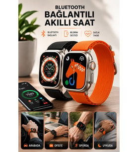 Bluetooth Bağlantılı 49Mm Dokunmatik Akıllı Saat Spor Takip Özellikli