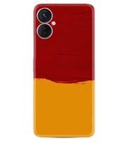Tecno Spark 9T Kılıf Silikon Desen Özel Seri Sarı Kırmızı Boya 1708