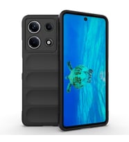 Infinix Note 30 4G Uyumlu Kılıf Esnek TPU Oyuklu Arka Yüzey Tasarımlı Zore Etnik Silikon Kapak (Siyah)
