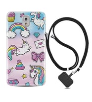 Samsung Note 3 4 5 8 9 20 Ultra 10 Lite Kılıf Boyun Askılı Silikon Unicorn Mektup 1800