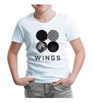 BTS - Wings Logo Beyaz Çocuk Tshirt