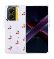 Coverzone Xiaomi Poco X7 Pro ile uyumlu K?l?f Airbag K�?eli 2mm Kamera �?k?nt? Korumal? Simli ?effaf Bask?l? Z-Kutup Kapak Kiraz