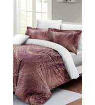 Çift Kişilik ( Lastikli Çarşaflı ) %100 Pamuk Saten Nevresim Takımı Marble Shiny