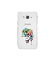 Samsung Galaxy J7 Core ile Uyumlu Splash Bukalemun Tasarımlı Şeffaf Silikon Kılıf
