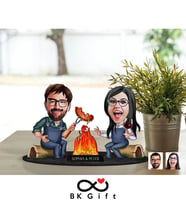 BK Gift Kişiye Özel Sevgililer Karikatürlü Ahşap Biblo, Sevgililer Günü Hediyesi, Doğum Günü Hediyesi, Yıl Dönümü Hediyesi-95