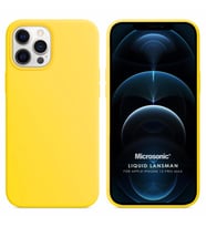 Microsonic Apple iPhone 12 Pro Max Kılıf Liquid Lansman Silikon Sarı