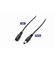 DC 5.5x2.1mm Erkek Dişi Soket Kablo DC Güç Uzatma Kablosu 12V 24V Adaptör Jak Konnektör CCTV LED Şerit Uyumlu (1 Erkek + 1 Dişi Set)