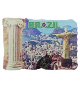 Brezilya Temalı Sütun Magnet (Karışık)