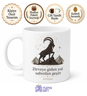 Oğlak Burcu Başarı Odaklı Motivasyon Sözlü Kupa Bardak Hediye