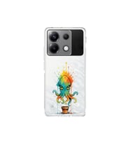 Poco X6 ile uyumlu Splash ahtapot tasarımlı şeffaf silikon kılıf