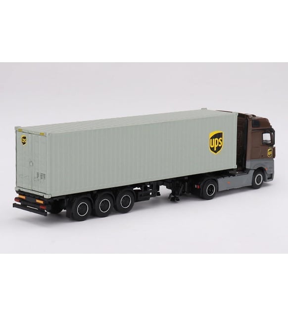 Mini GT 705 Mercedes-Benz Actros w/40 Ft Container UPS Europe