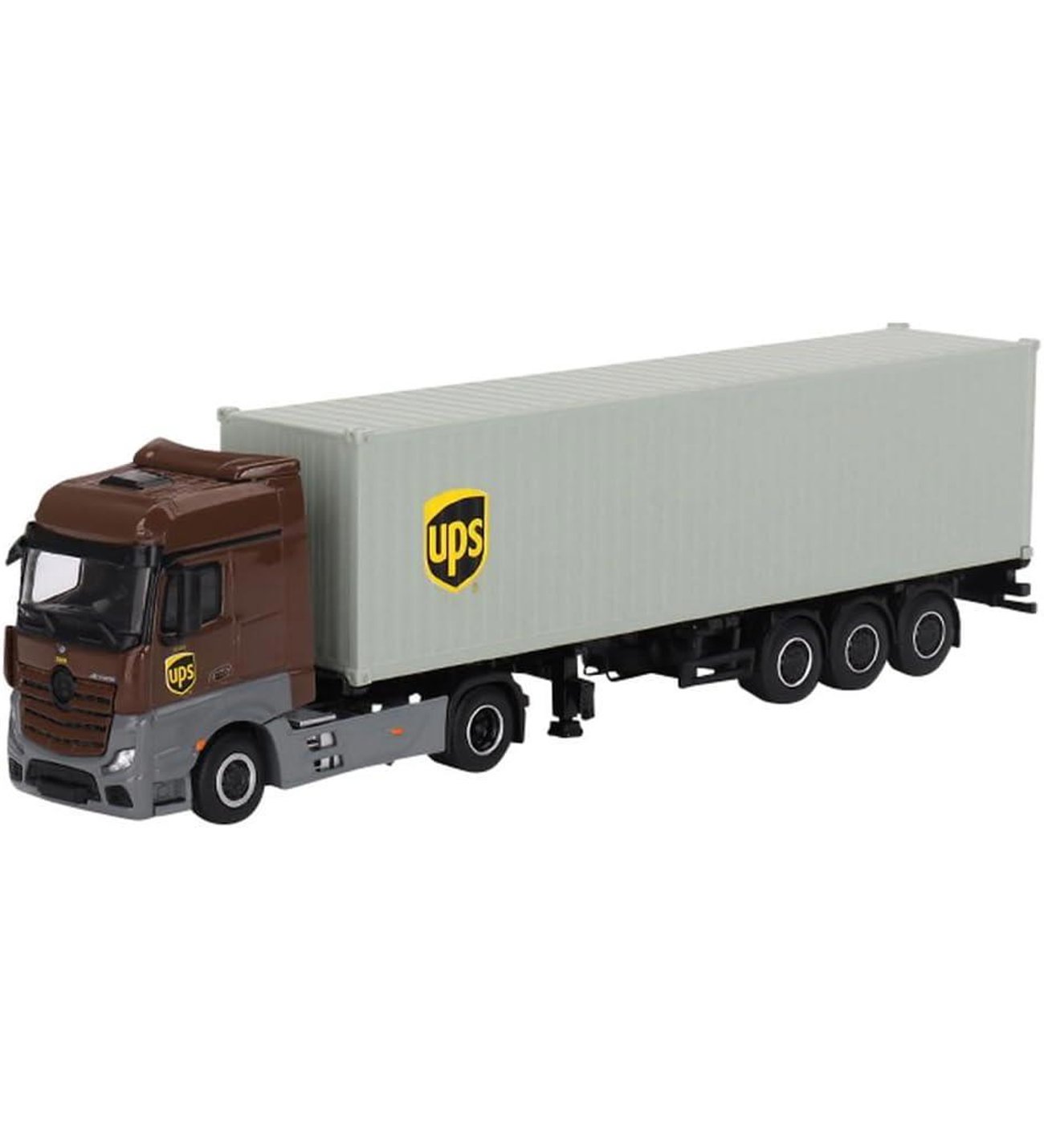 Mini GT 705 Mercedes-Benz Actros w/40 Ft Container UPS Europe