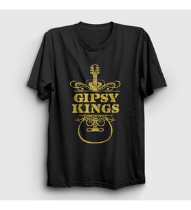 Presmono Unisex Siyah Guitar Gipsy Kings T-Shirt 548753tt