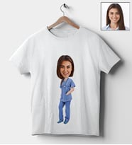 Kişiye Özel Doktor Tasarımlı Karikatür Tişört