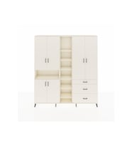 Arges Gardrop 13 Raflı 3 Çekmeceli 6 Kapaklı 220x30x243 Aytaşı-Aytaşı