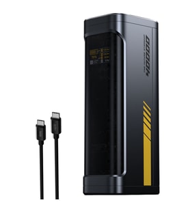 Aohi Starship 40.000 mAh 140W PD3.1 Powerbank, Akıllı Dijital Göstergeli, 2si1 Arada Taşınabilir Hızlı Şarj Cihazı & Şarj İstasyonu, Siyah