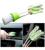 Mikrofiber Çizmeyen Yumuşak Araç Motor Klima Izgara Jaluzi Klavye Detay Temizleme Fırçası (Beyaz - Yeşil)