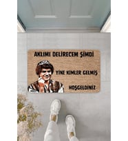 Bej Komik Aklımı Delirecem Şimdi Kapı Önü Paspası KP41