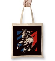 France Flag Horse Riding Equestrian Sport Horseshoe Saddle Bez Çanta Uzun Saplı