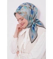 Lesscarves Pamuk İpek Eşarp Batik Desenli LS2202