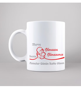 Anneler Günü Tasarımlı Kupa Kişiye Özel