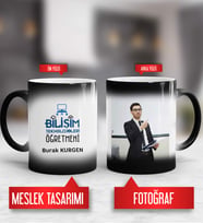 Bilişim Teknolojileri Öğretmeni Hediye Kupa Bardak Sihirli Fotoğraflı