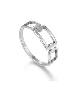 Zincir Modeli Minimal Gümüş Yüzük