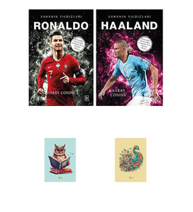 Haaland - Ronaldo - Sahanın Yıldızları - Harry Coninx - Parodi Yayınları - Not Defterli Seti