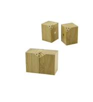 5X5CM--Y:7CM   2PCS   MIKNATISLI İKİZ   AHŞAP BAMBU  BAHARATLIK - TUZLUK (5343)