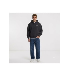 rahat kalıp pamuk Erkek Kapüşonlu Relaxed Sweatshirt