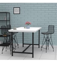 Knsz orta boy tel bar sandalyesi 1 li mağrur syhsyh 65 cm oturma yüksekliği mutfak bahçe cafe ofis (Karışık)