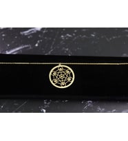 Altın Metatron Kolye Kutsal Geometri Metatron Mühür küp Kolye