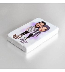 Kişiye Özel Mükemmel Çiftler Karikatürlü Taş Buzdolabı Magneti