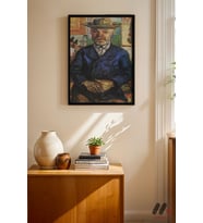 Van Gogh Erkek Portresi, Siyah Çerçeveli Duvar Tablosu - Sanatsever Hediyesi