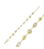 Taşlı Altın Kaplama Kolye BLK8 (Gold)