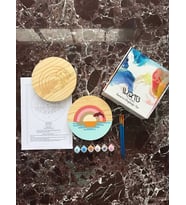 Yunus Ahşap Boyama Seti(doğal amerikan çamı 19 cm çap 2.5 cm kalınlık)