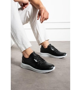 Erkek Sneaker Günlük Rahat Ayakkabı (Siyah Beyaz)