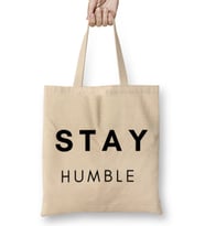STAY HUMBLE Bez Çanta Uzun Saplı