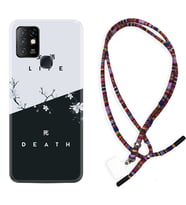 INFINIX Hot 8 9 10 11S Hot 10 Play 10T Kılıf Boyun Asklı Rasta Silikon Life and Death 1339