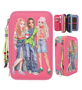 TOP Model Happy Girls 3 Katlı İçi Dolu Kalem Çantası 412910
