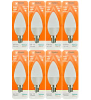 (8 Adet) Osaka 9W (70W) Beyaz Işık (6500K) E14 Duylu (İnce Duy) Led Mum Ampul