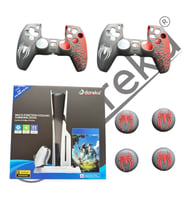 PS5 Slim / Pro Uyumlu Soğutuculu Şarj Standı + 2 Adet Silikon Kılıf + 4'lü Analog Koruyucu Set