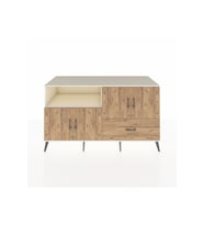 Kronos Konsol 4 Raflı Tek Çekmeceli 4 Kapaklı 176x59x99 Aytaşı-Çam