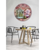 Bilge Retro Tasarımlı Duvar Saati 35 X 35 Cm (Baskılı)