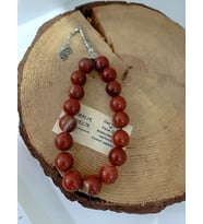 Osmanlı Kırmızısı AKİK TAŞI ŞAK ŞAK TESPİH / İRİ KESİM DOĞALTAŞ TESPİH 16 mm-1031