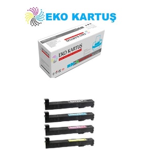 Eko Kartuş Hp A2W75A (CF300A-CF301A-CF302A-CF303A) Set Muadil Toner (Siyah)